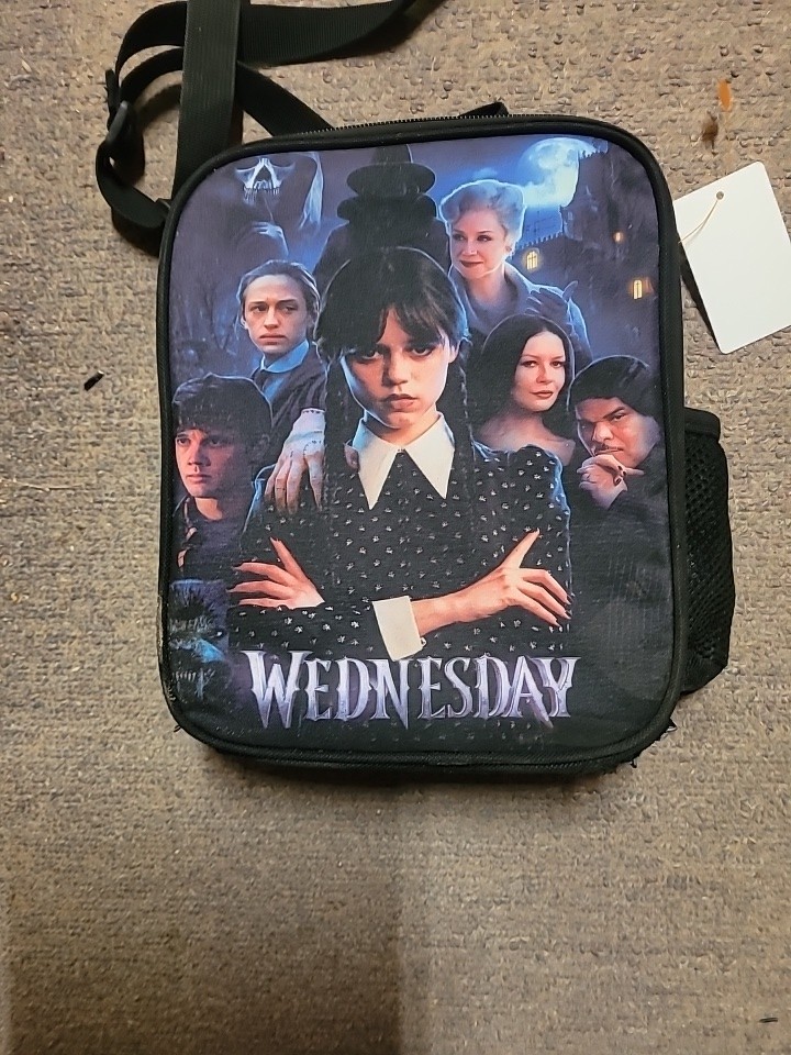 Netflix Wednesday Novelty Backpack Lunch Bag
