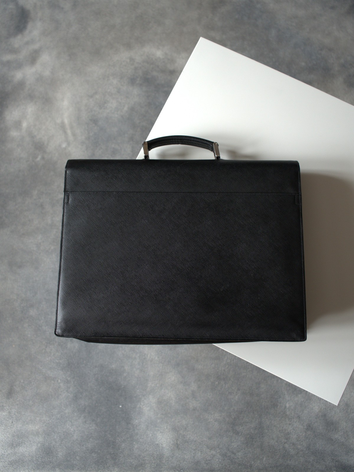 Prada Saffiano Leather Briefcase Document / Business Bag