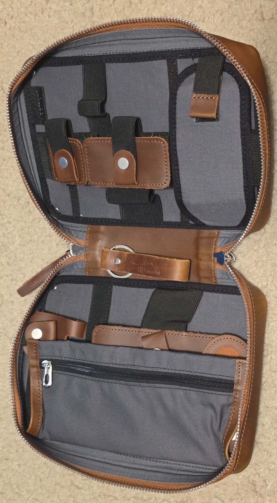Hidemont Tech Organizer June Leather Brown