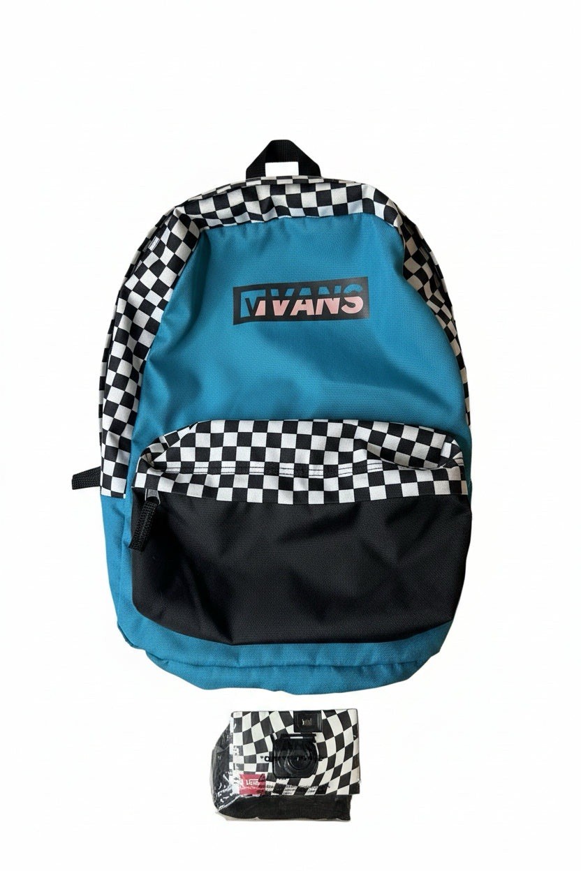 Vans Off The Wall Checkerboard Backpack Bundle – 2020 Promo Camera Sealed