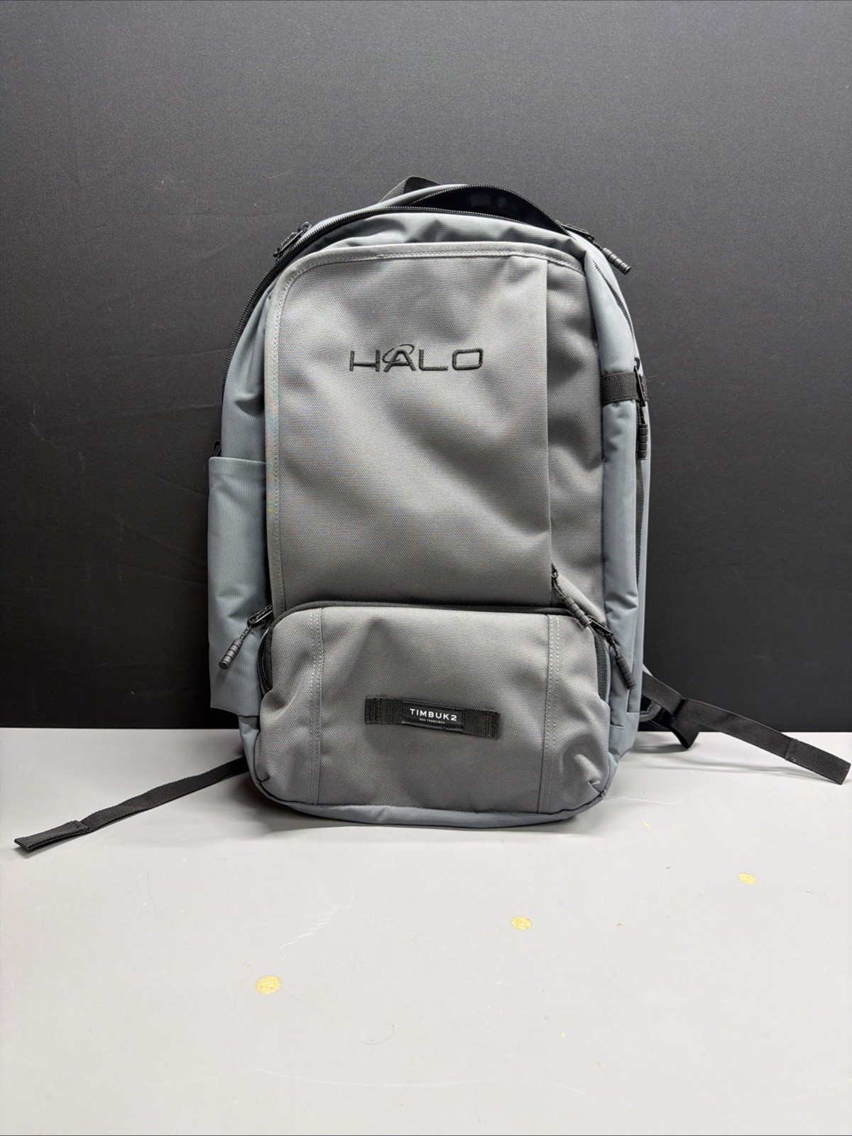 Timbuk2 Q Eco Gray Laptop Backpack 2.0 Promo Embroidered HALO