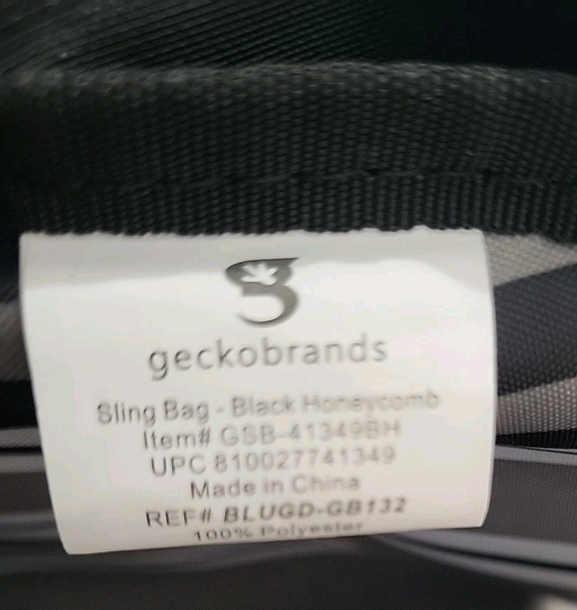 Geckobrands Sling Bag Padded adjustable strap with buckle large pockets EUC