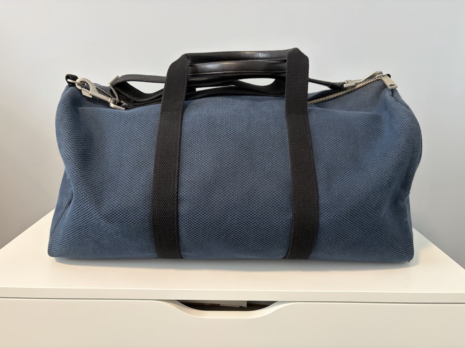 RARE Jack Spade Warren Street Weekender Bag | Navy | Canvas & Leather