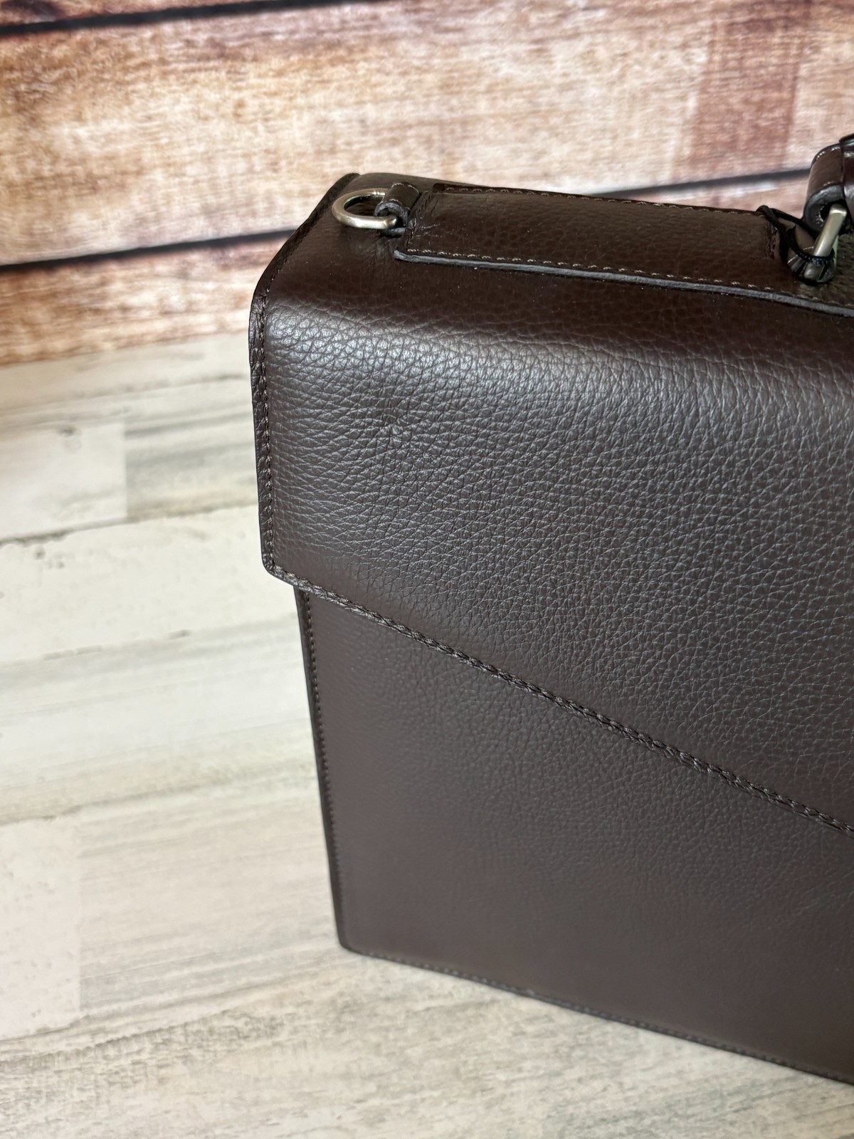 Armani Collezioni Leather Briefcase Bag Attache