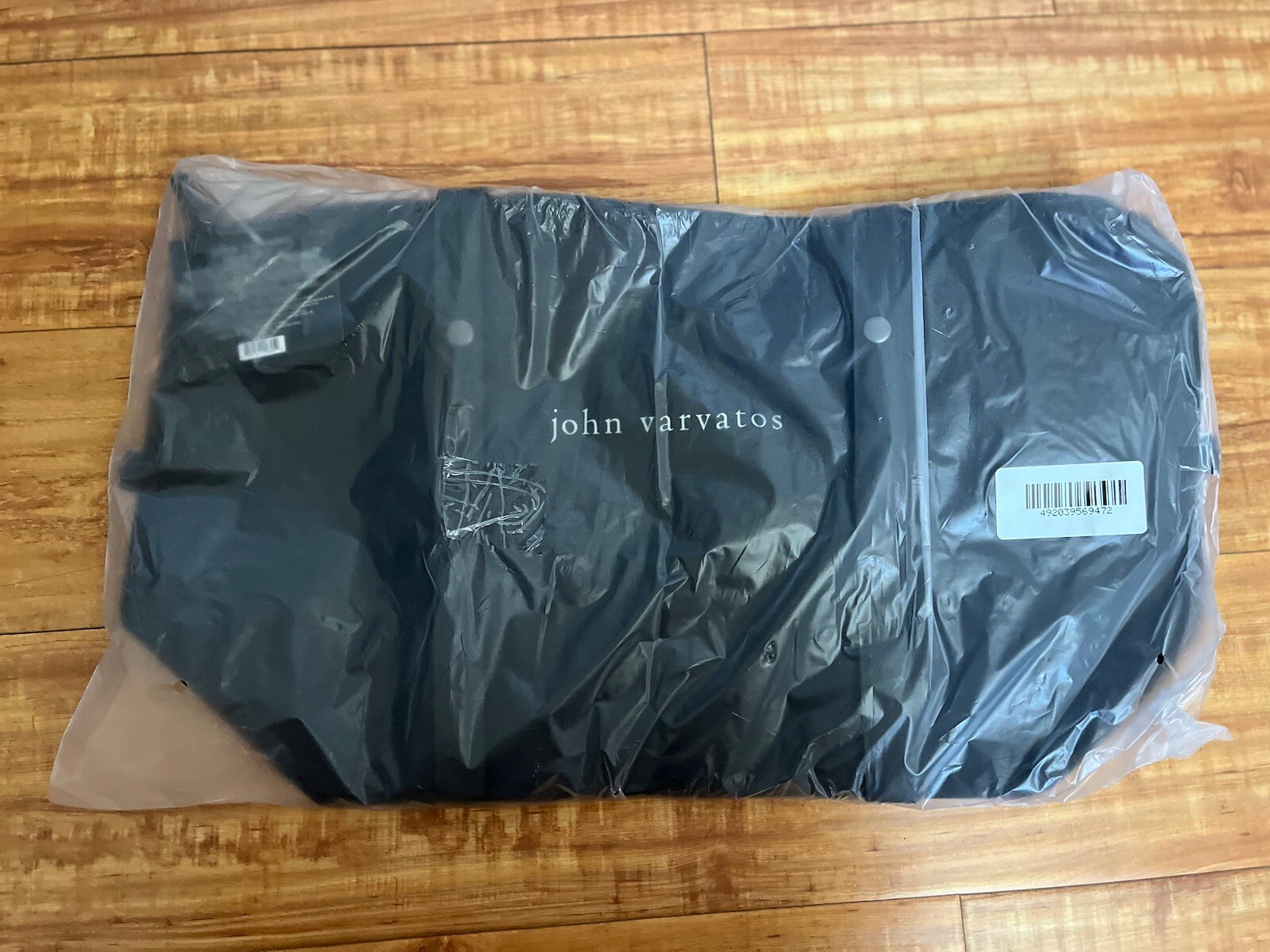 NWT John Varvatos Weekender Bag Tote Duffel Bag Gray Medium Travel Zip Around