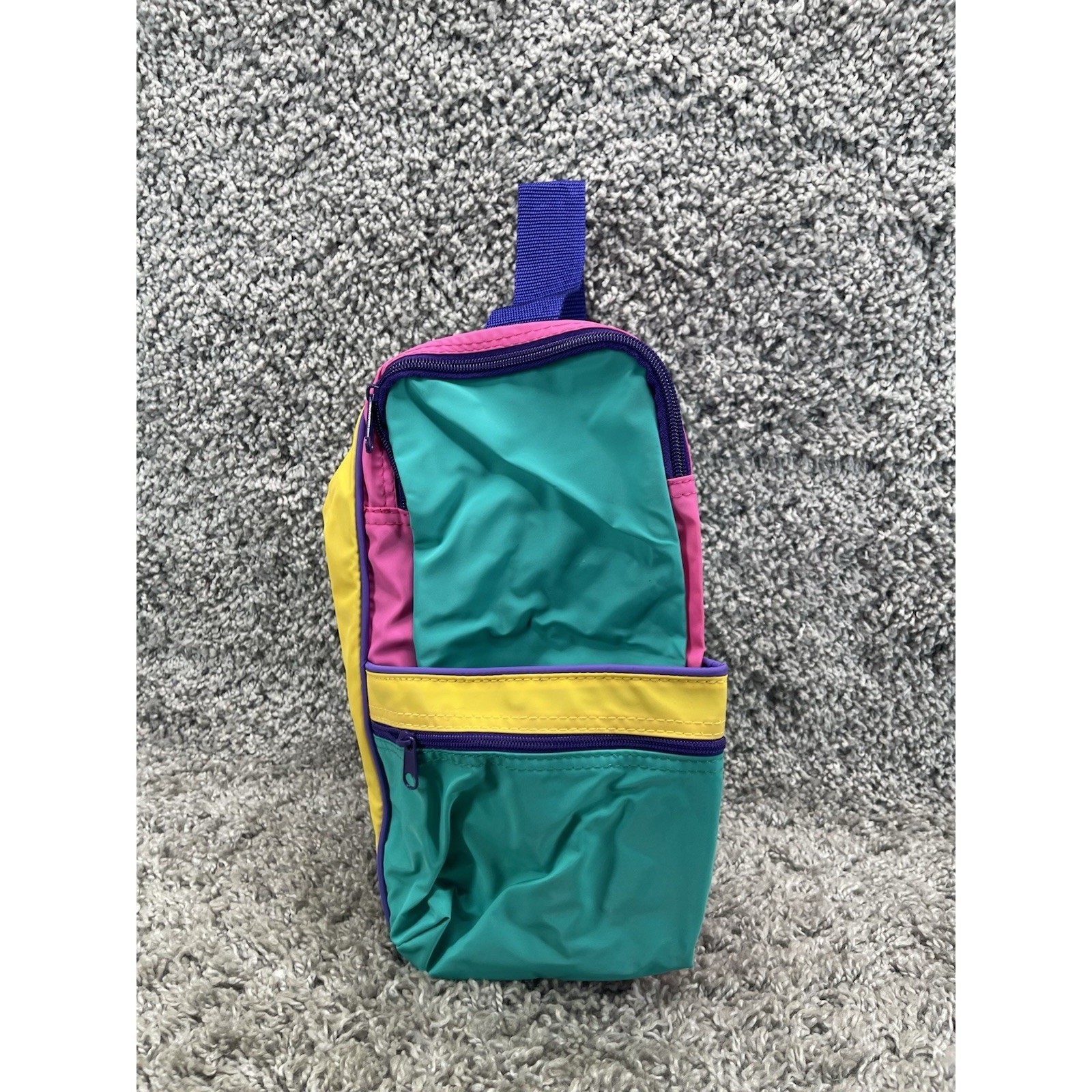 Vintage Original Multi Color 80s 90s Shaving Traveling Bag Colorful Rare