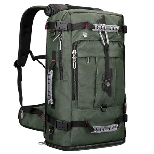 Travel Backpack for Men Large Duffle Luggage Bag Fit 17 Inch Laptop Army Green