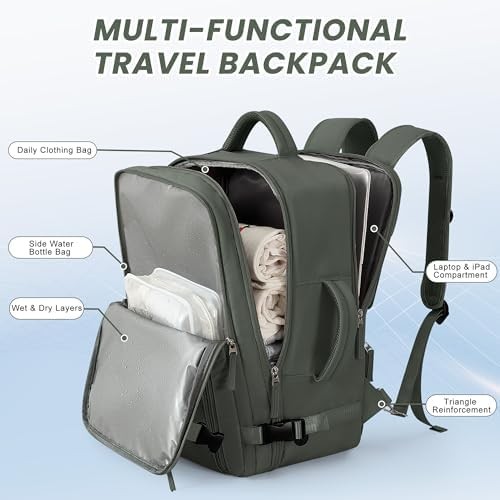 Beraliy Travel Backpack for Men Women, Carry On Backpack, 16 Inch Laptop Backpac