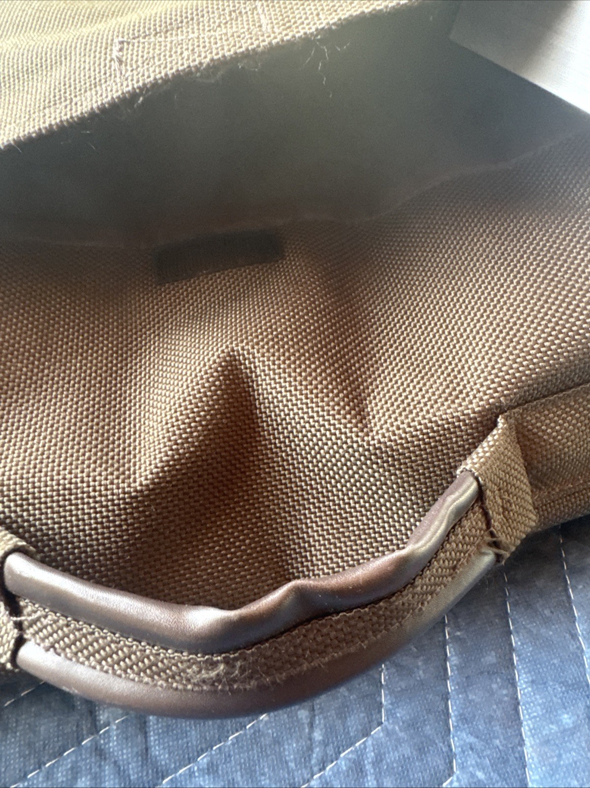 Khaki Green Thick Canvas Computer, Work Bag Strong Heavy Latch’s Lots Pockets