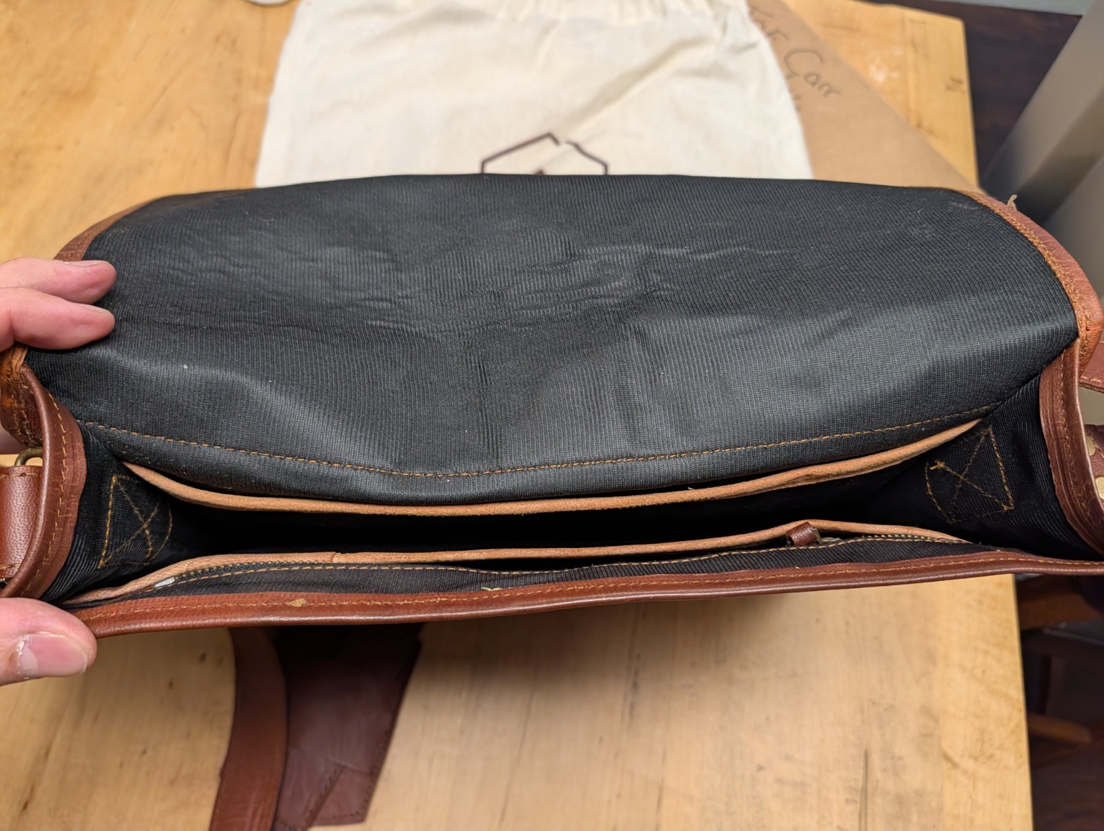 Emerson Leather Saddle Bag Work, Computer New