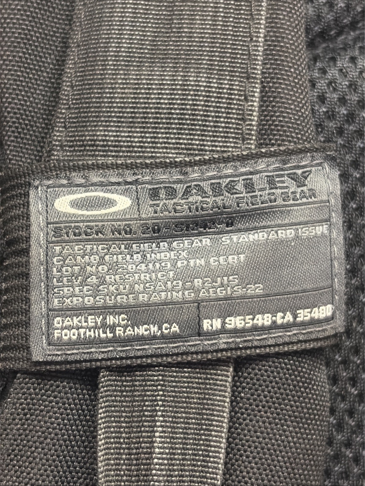 Oakley Mechanism Backpack Black Tactical Field Gear Pack Hiking Daypack