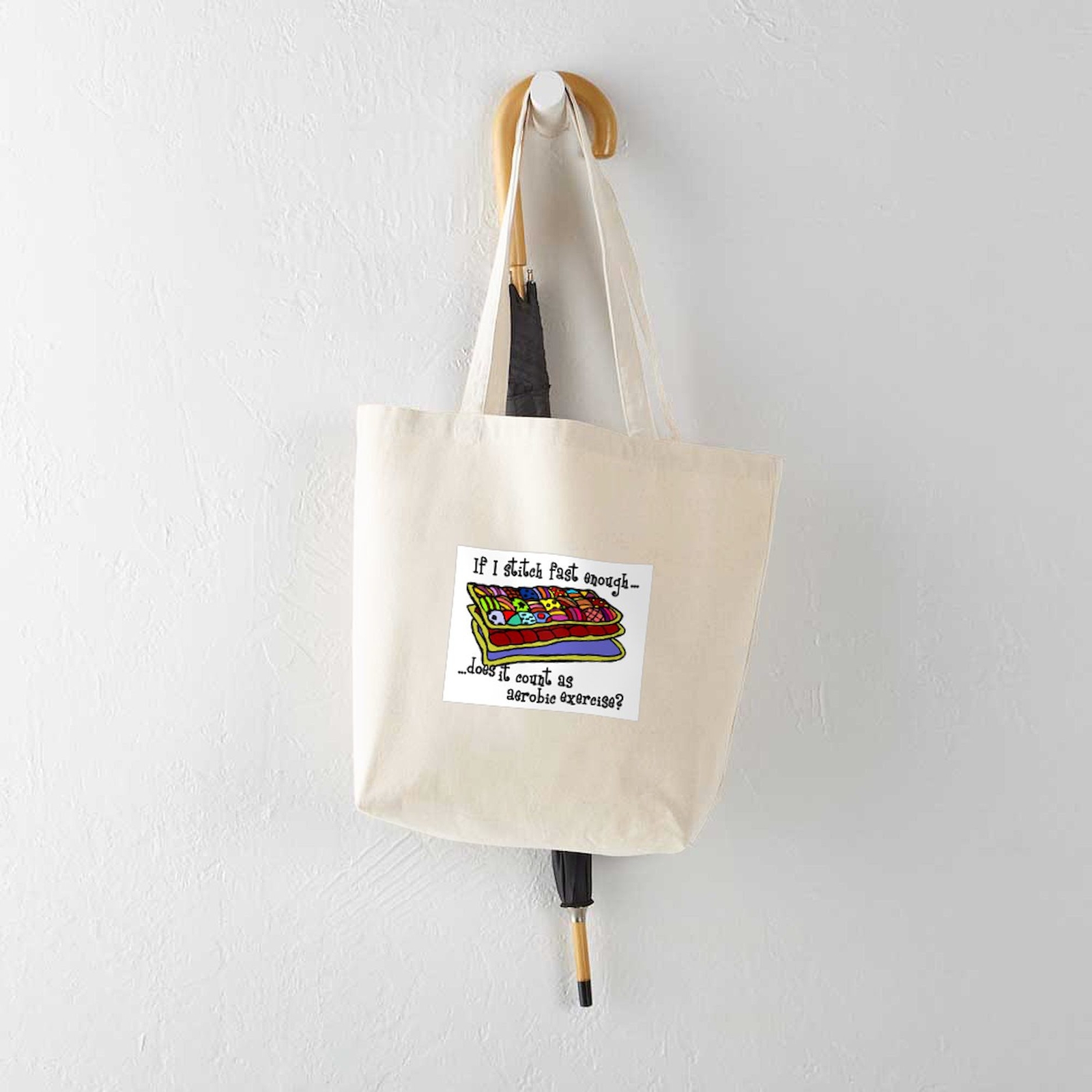 CafePress Quilting Aerobics Tote Bag (256122398)