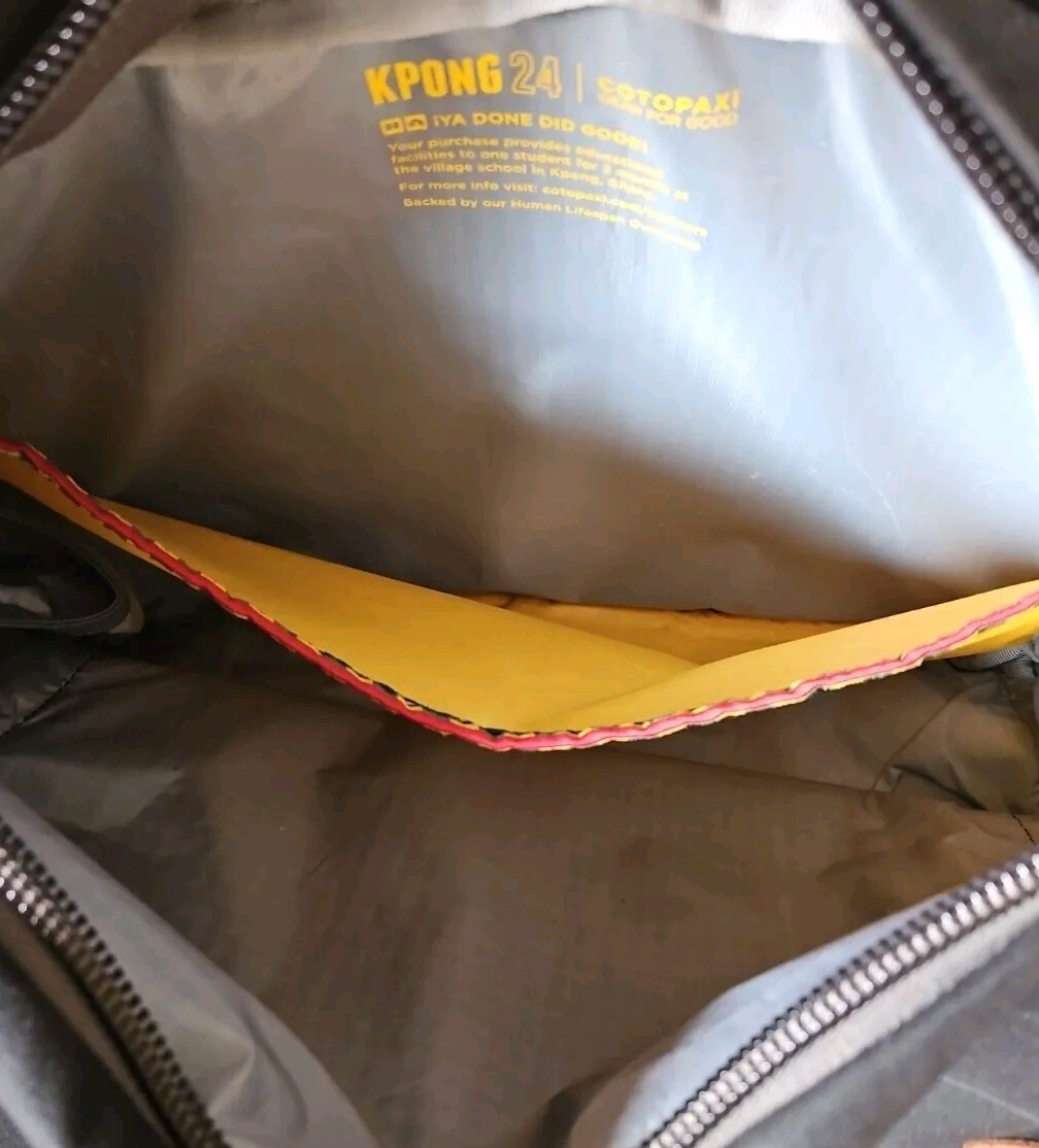 Cotopaxi Canvas Shoulder Messenger Laptop Bag Brown Leather Trim KPong Branding