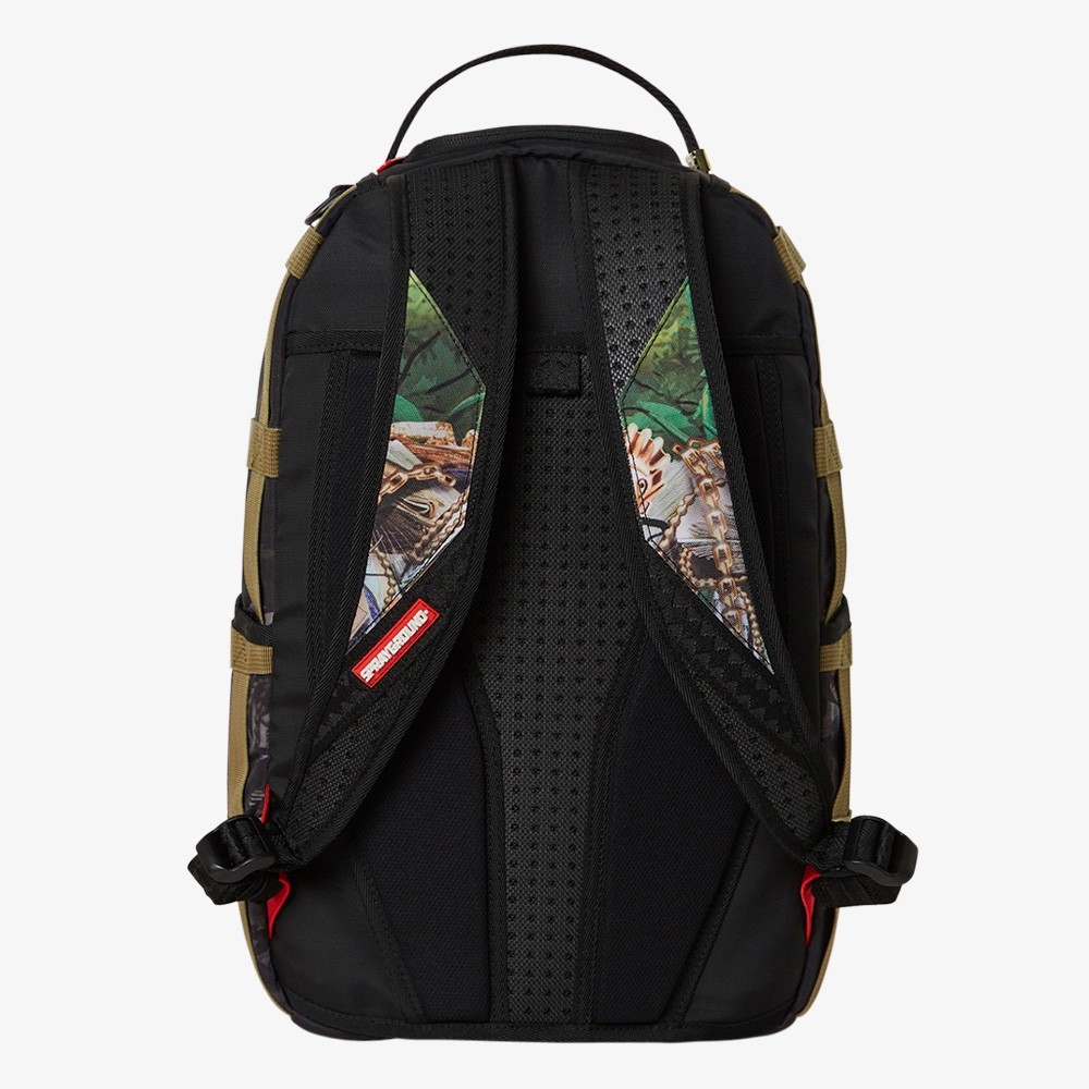 Sprayground Shark In Paris Half Graff Logo Backpack Black and White Books Bag