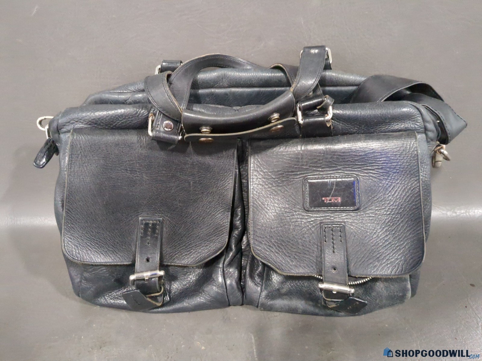 Vintage Tumi Bag Messenger Leather pockets Laptop Organizer