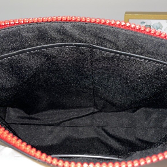 🐼💦 Coach 5734 🐼💦 Peanuts Snoopy Carryall Canvas Pouch Wristlet Bag 🐼 W8o2