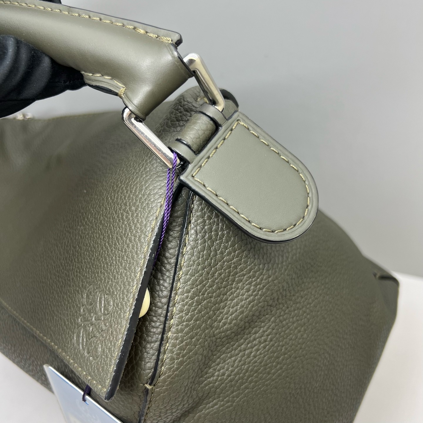 Loewe Pre-Owned Authentic Puzzle Crossbody Handle Bag Leather 35x24x15cm