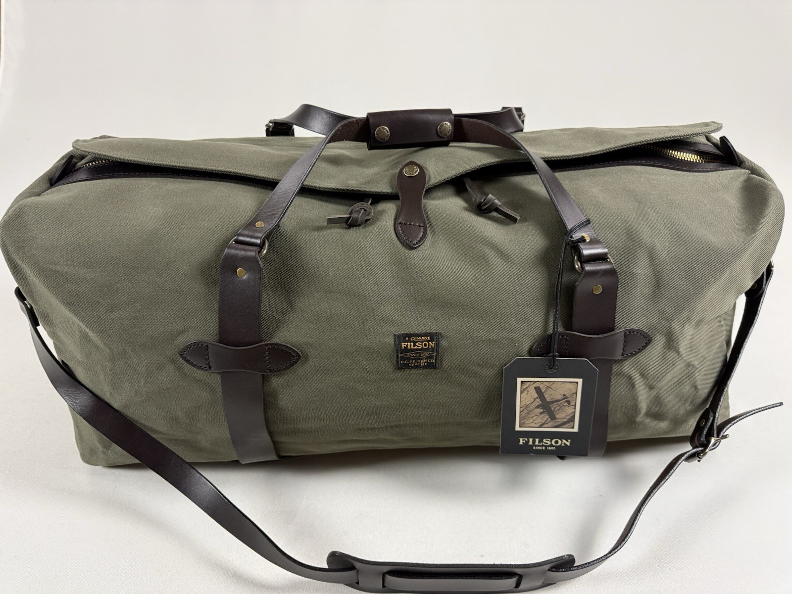 FILSON LARGE RUGGED TWILL DUFFLE OTTER GREEN NWT SOLD OUT