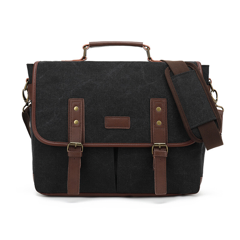 Canvas Mens Messenger Bag Portable Briefcase One Shoulder