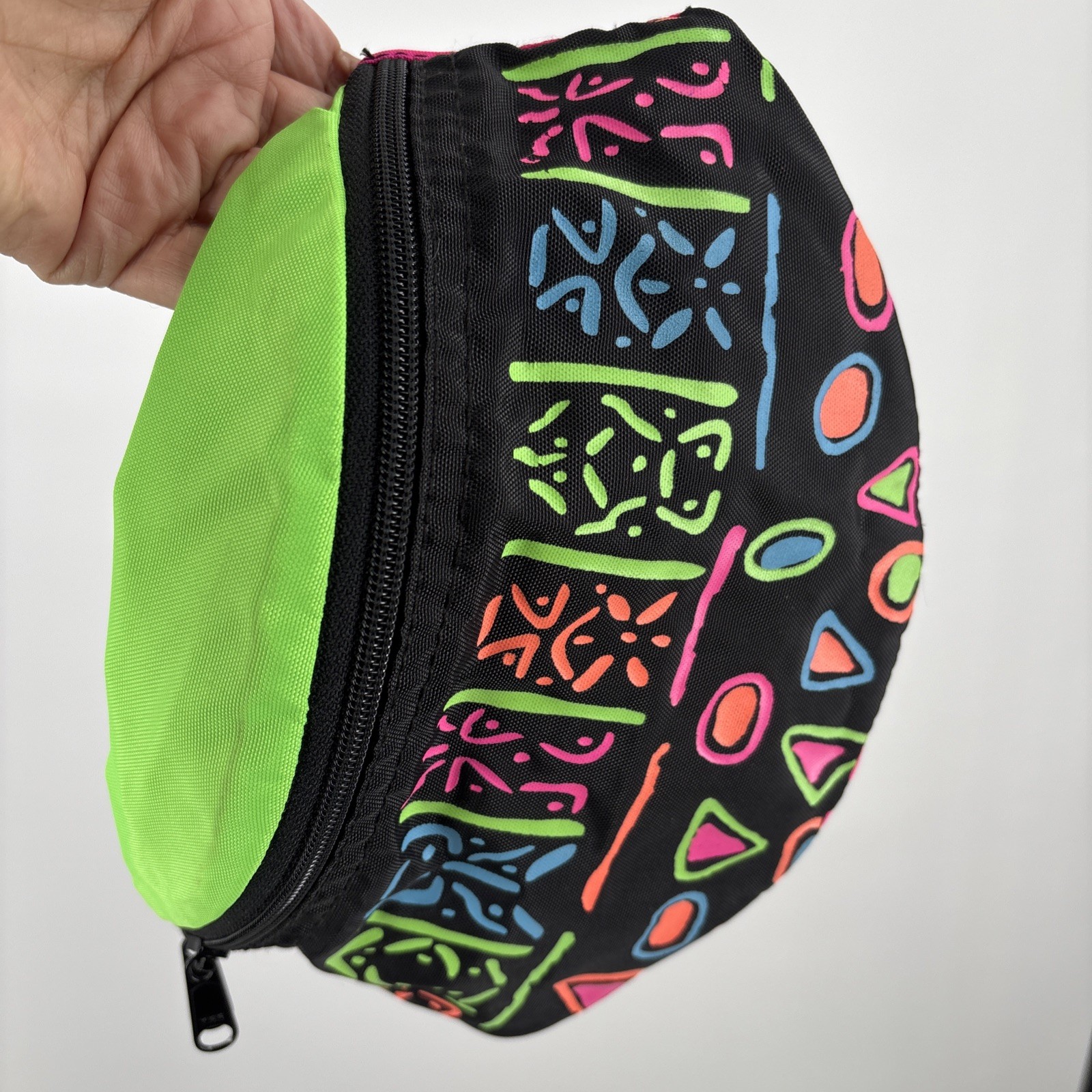 80s – 90s Vibes Fanny Pack Belt Bag Retro Neon Totally rAD! Unisex! Minor Defect