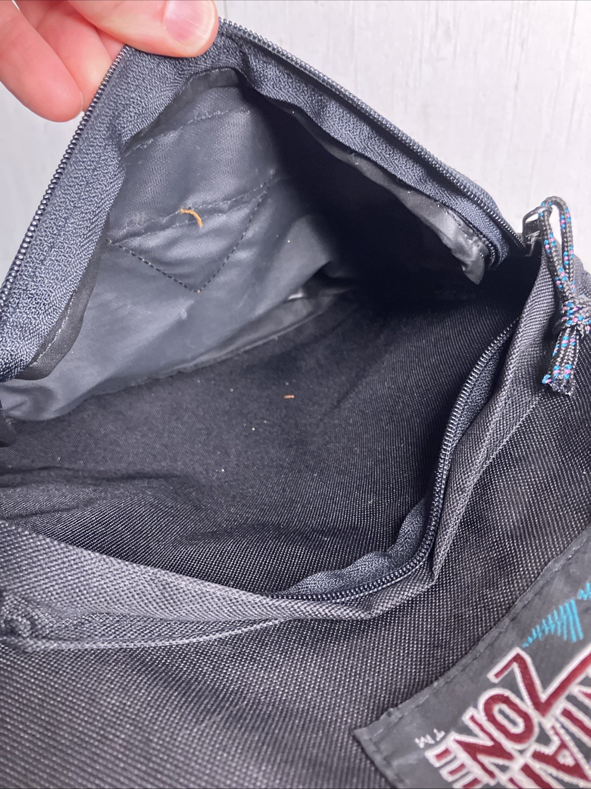 Mountain Zone Backpack Aztec Black Suede Leather Bottom Cool Student Vintage