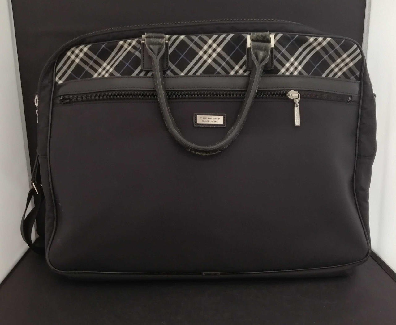 BURBERRY Business Bag Briefcase 41cm Brown Work Bag Used