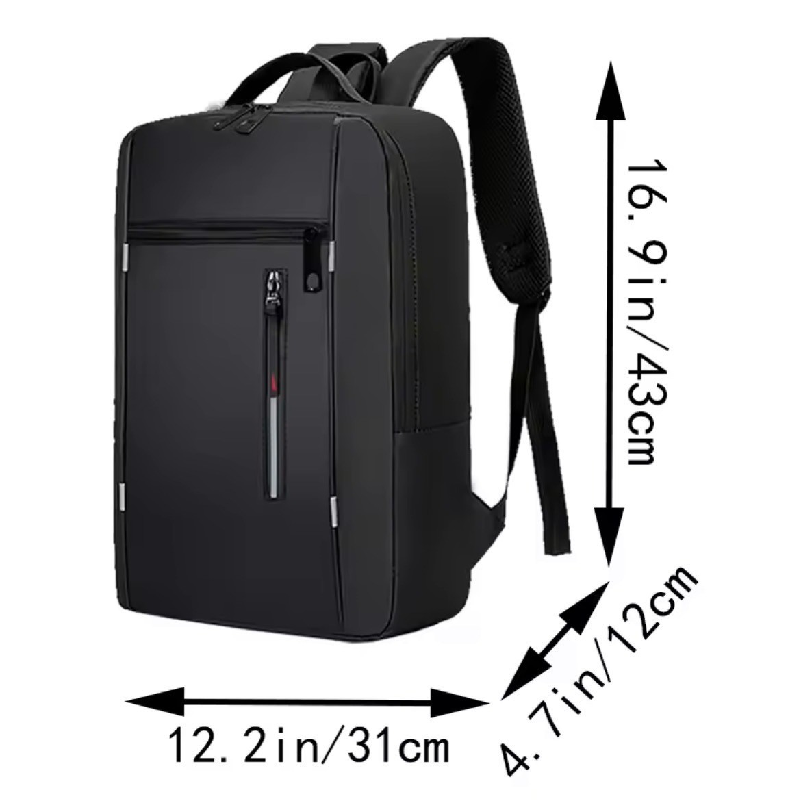 Business Laptop Backpack Men Large Black Nylon Professional Travel Bag