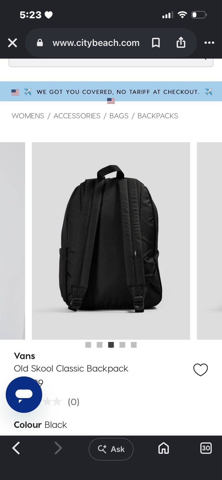 VANS Off the Wall Backpack Black