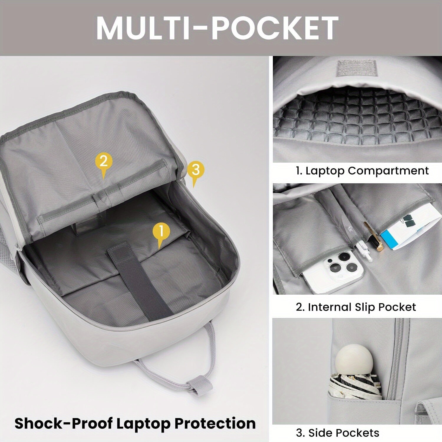 1pc Laptop Backpack for Work, School, Travel Backpack