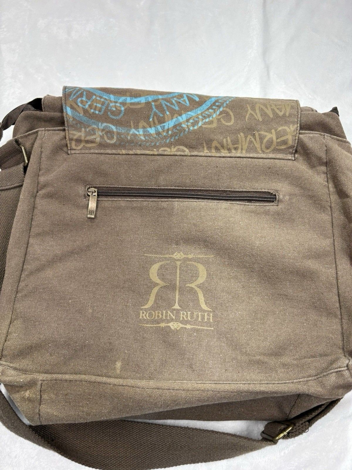 Messenger Bag Germany Brown Laptop Souvenir Travel Man Bag Canvas Robin Ruth