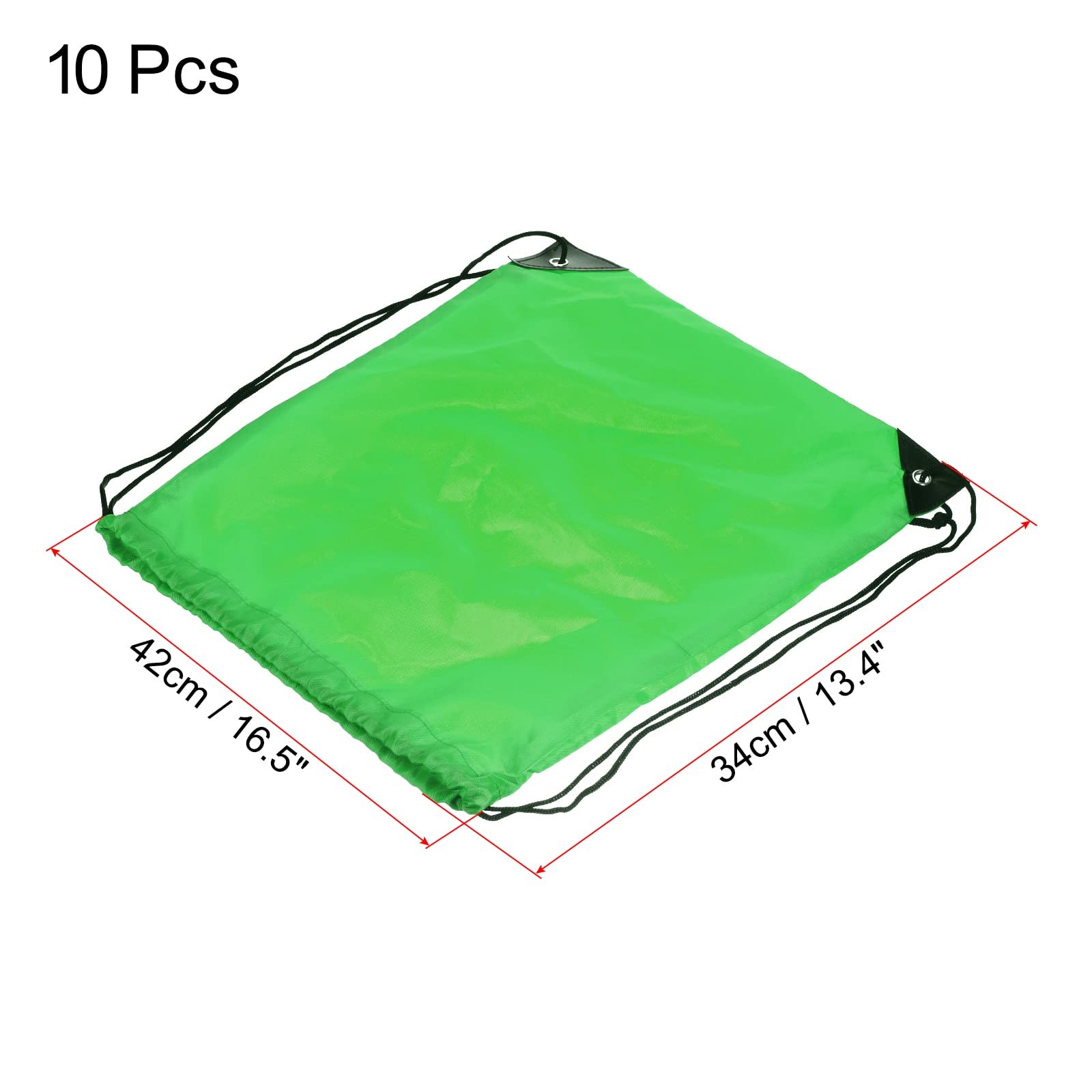 42x34cm Nylon Drawstring Bag, 10 Pack Storage Bulk Cinch Backpack Sack for Gy…
