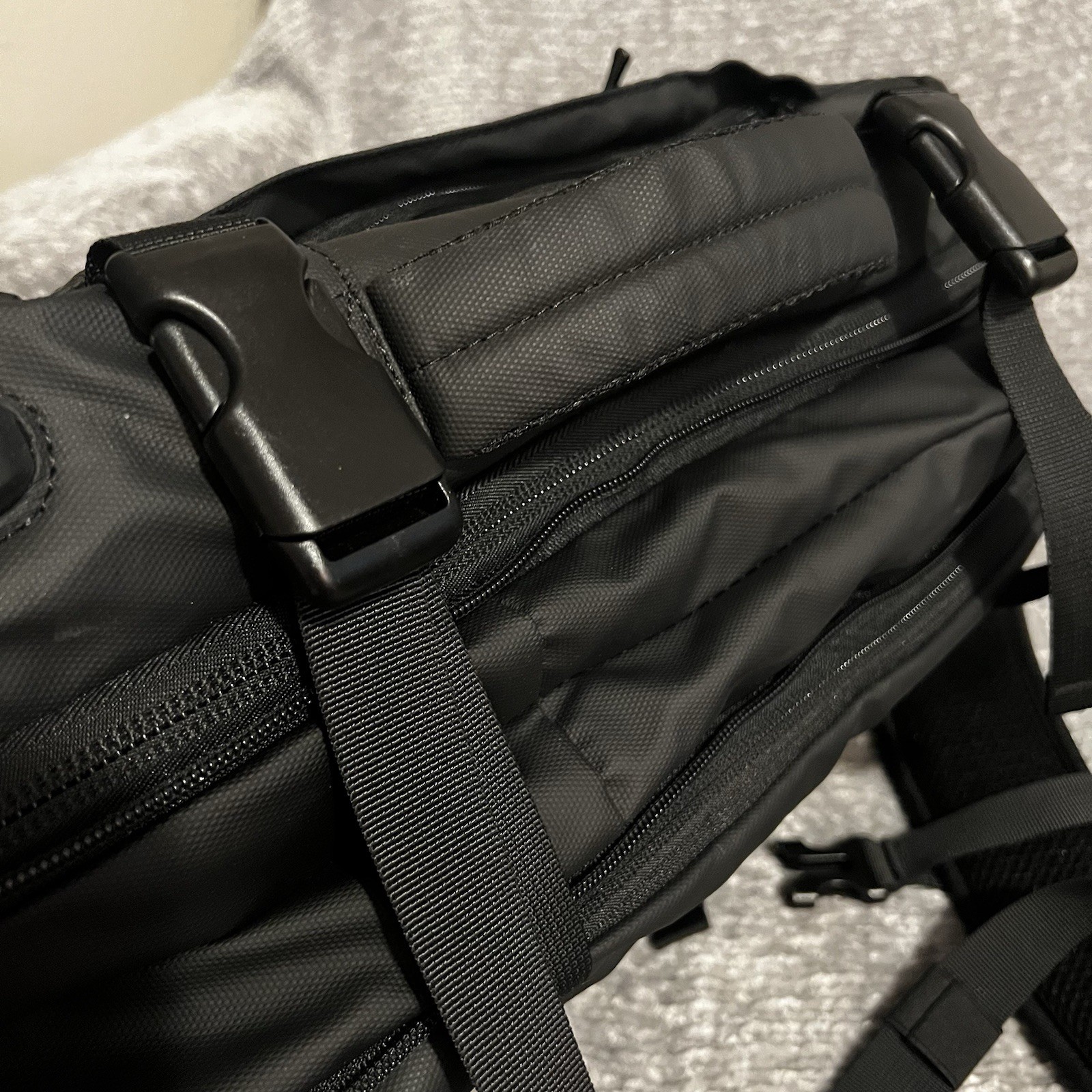 BANGE Expandable Travel Backpack 35L USB Laptop Carry On Black Waterproof Bag
