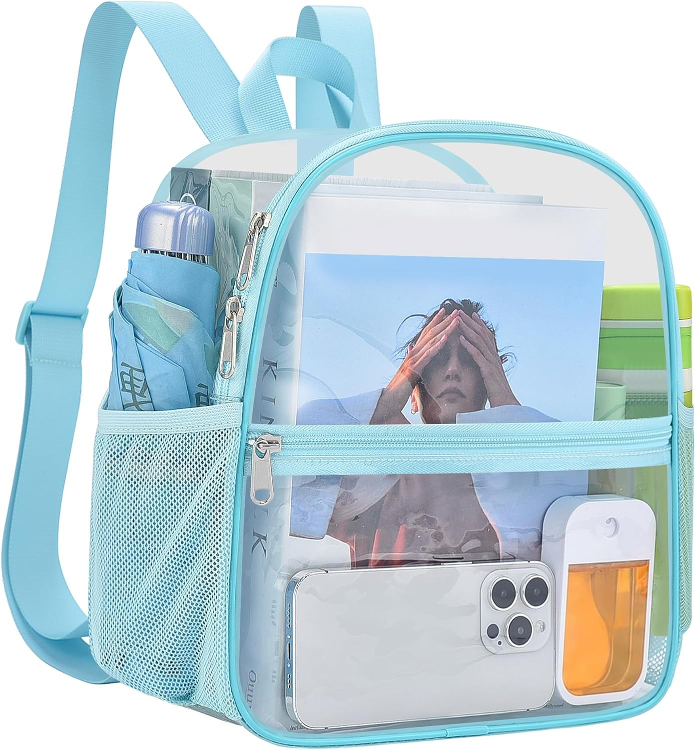 Clear Backpack Stadium Approved 12X11X6, Waterproof Clear Bag Stadium Backpack f
