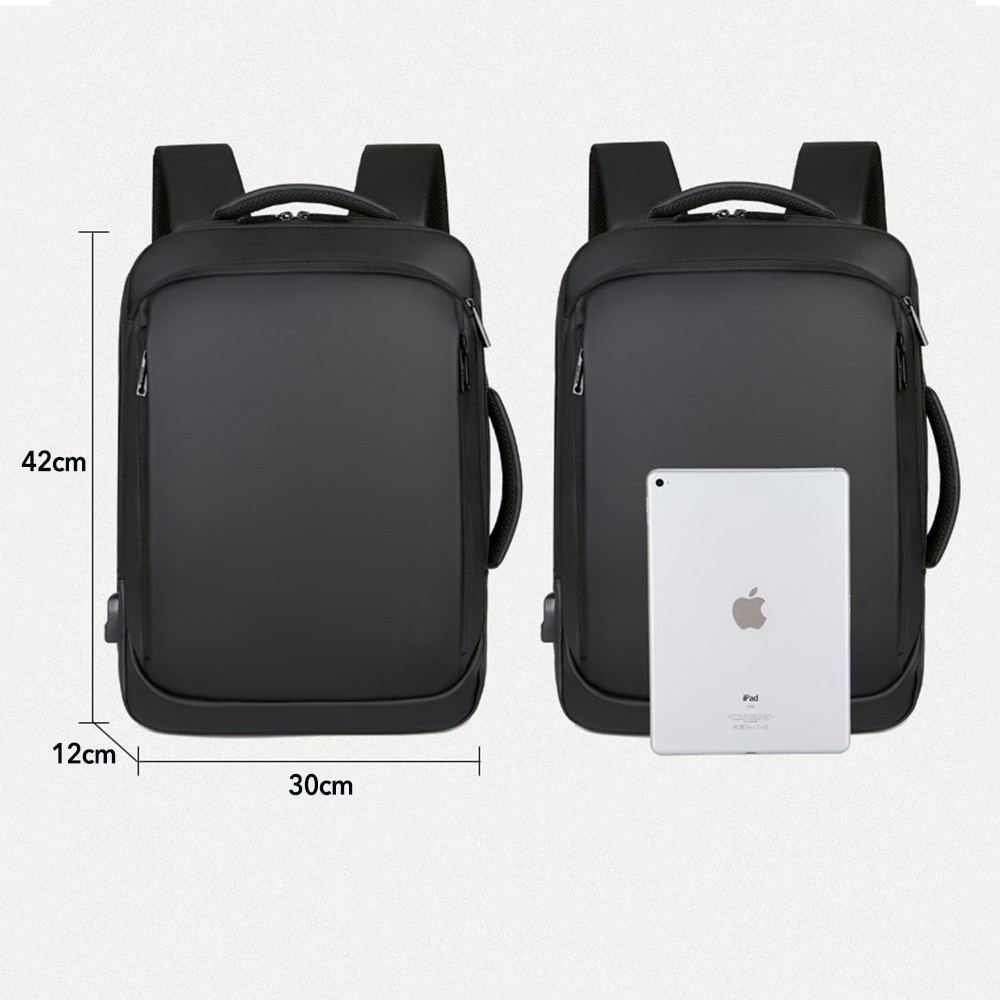 15.6 In Laptop Men Backpack Travel Usb Charging Computer School Backpack Zipper