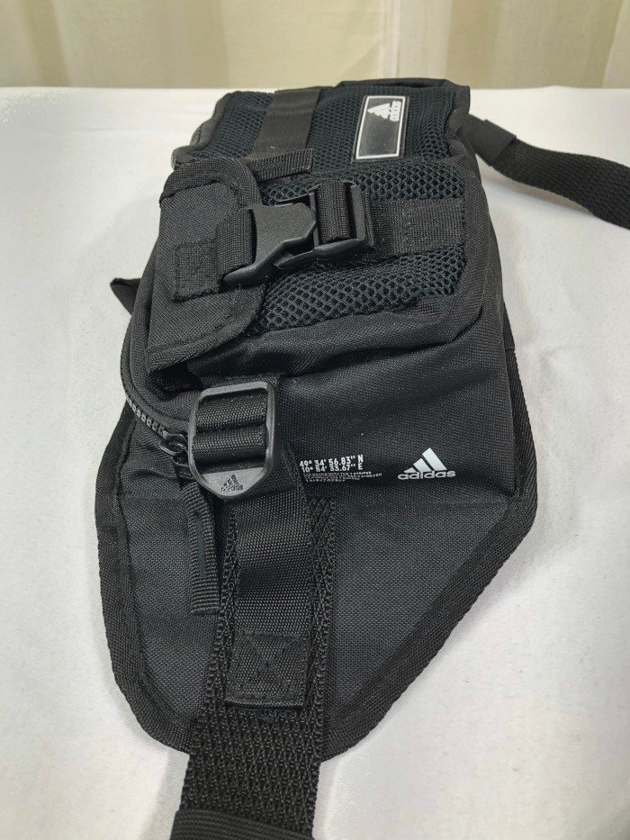 NEW Adidas Amplifier 2 Multipockets Crossbody Bag Black/White Polyester Unisex