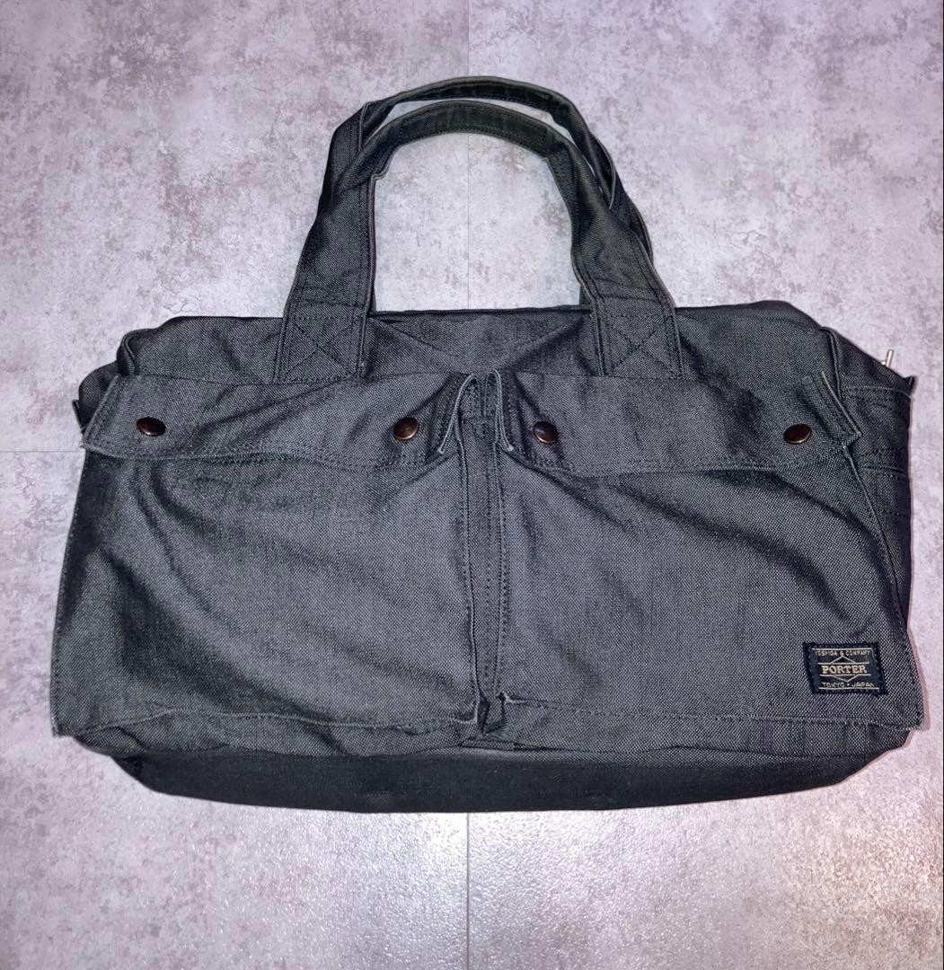 PORTER YOSHIDA SMOKY Boston Tote Bag Black Japan Authentic