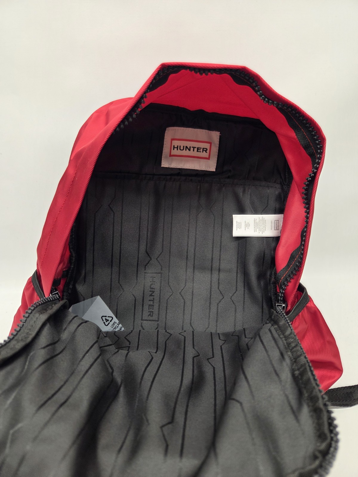 Hunter Top Clip Backpack – Red Color White Logo – Small Size