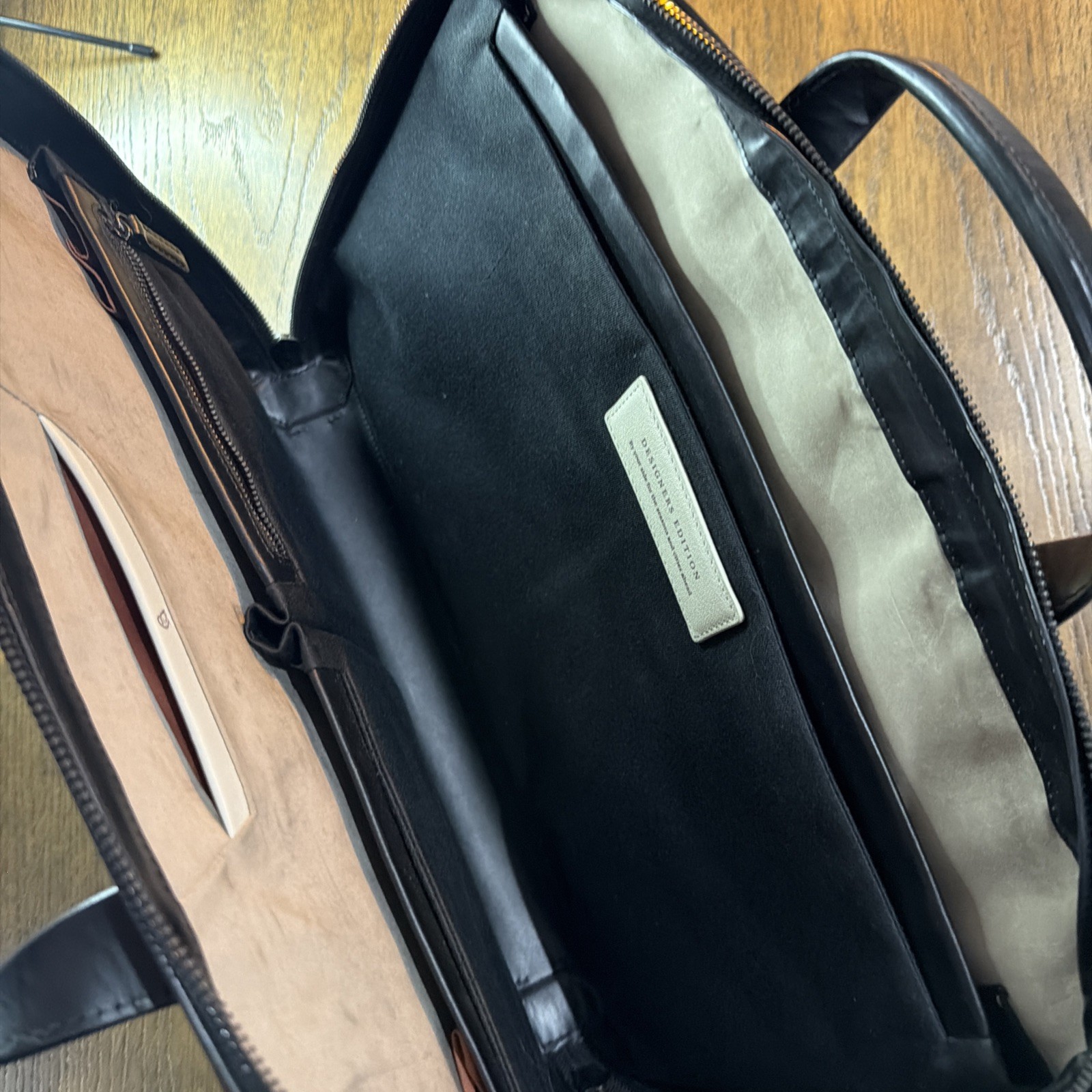 Bellroy Designers Edition Leather Laptop Briefcase Black Work Messenger Bag
