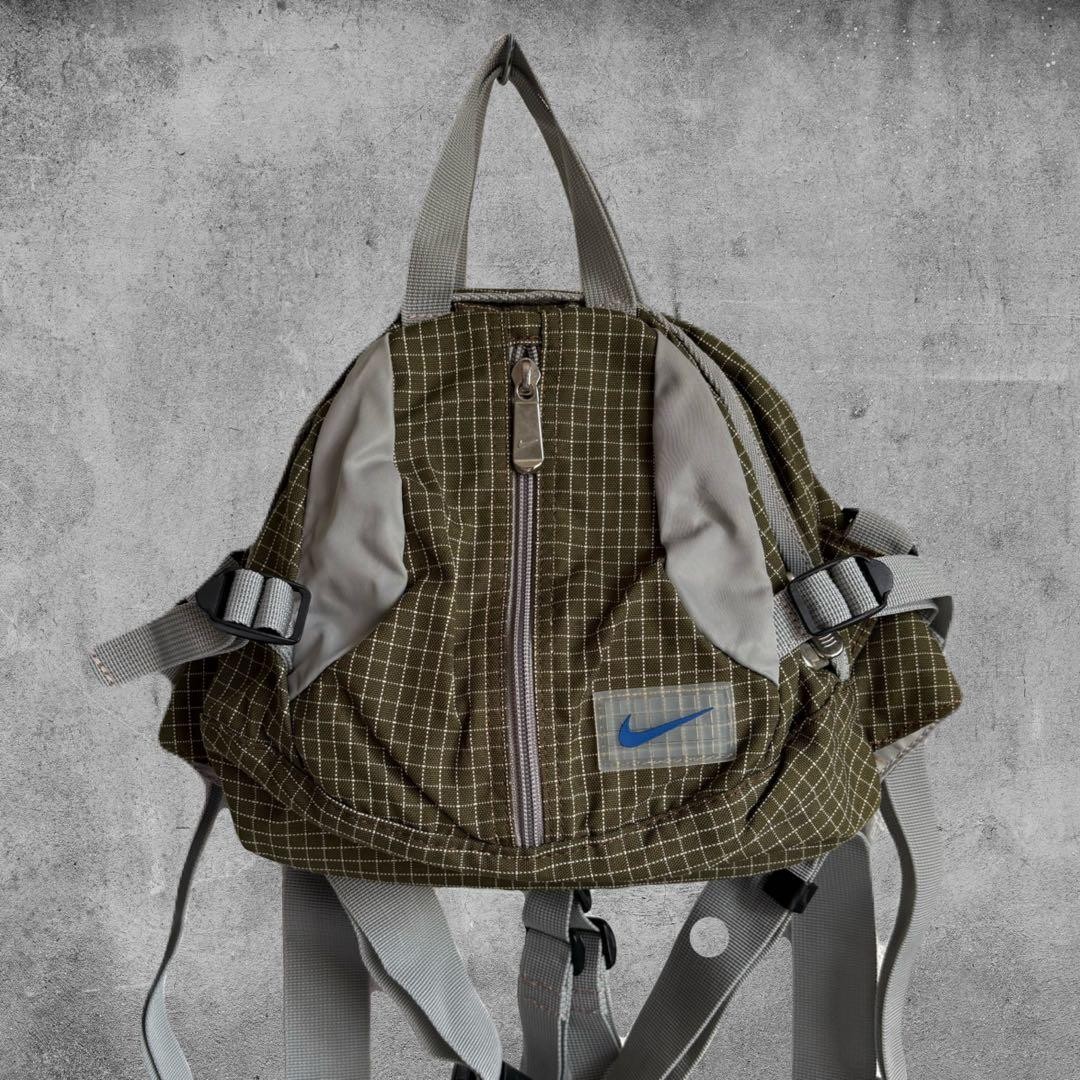 Nike 90s Mini Shoulder Bag Khaki Graph Check Vintage