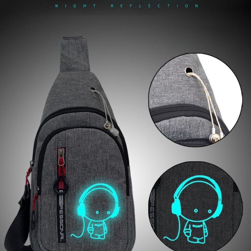 Unisex Sling Bag Crossbody Chest Pack Travel Hiking Shoulder Backpack Bag