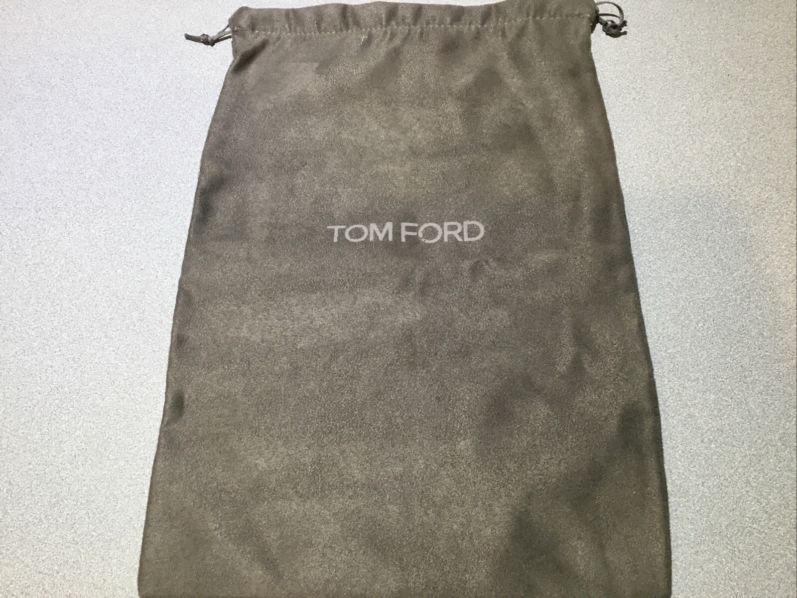 Tom Ford Drawstring lined Dustbag Grey Soft Microfiber Dust Cover Bag Gray 15×10