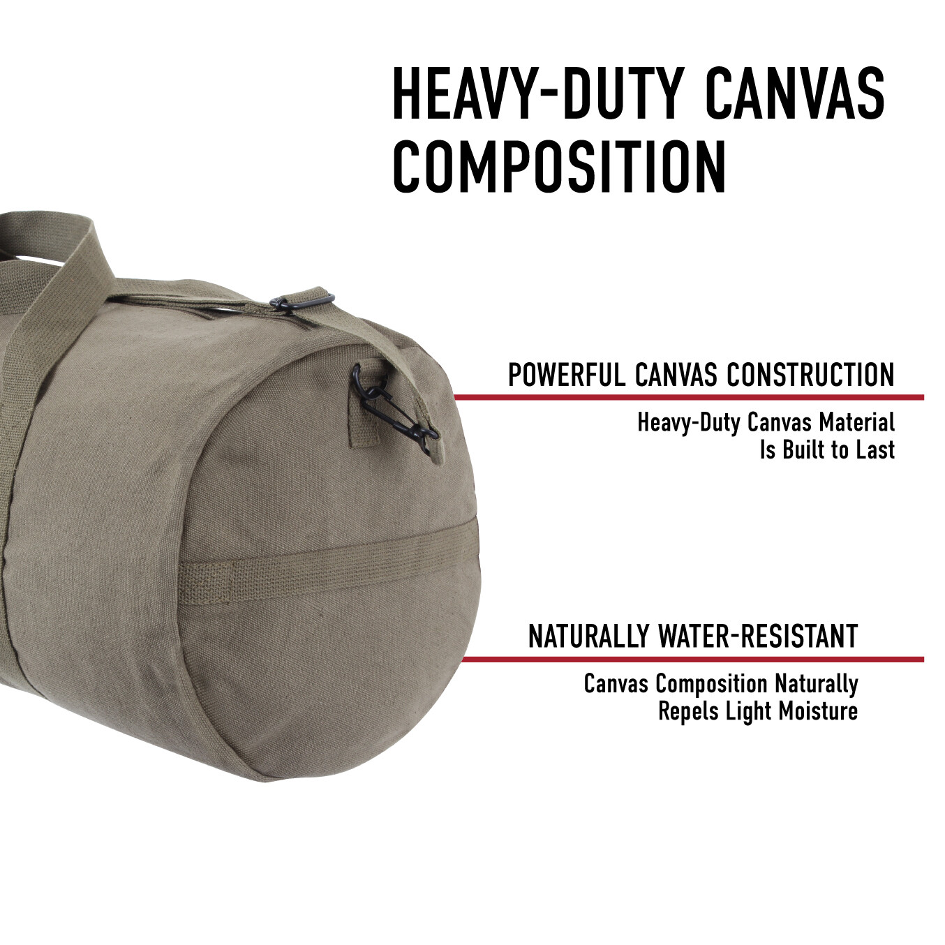 19 Inch Canvas Shoulder Duffle Bag In Work Brown – Heavyweight Travel Bag