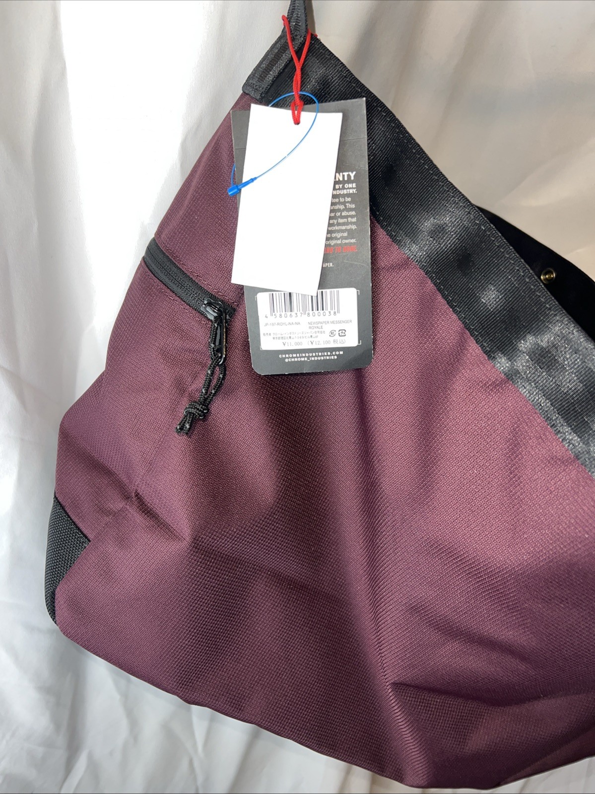 NWT Chrome Burgundy Newspaper Messenger Royale- Crossbody Bag Japan
