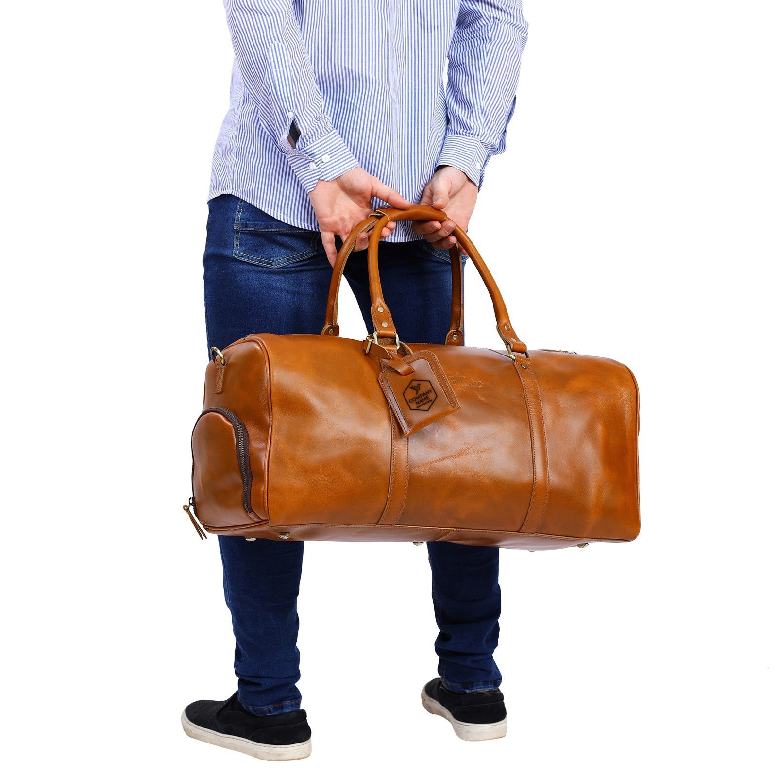Personalized Duffle Bag Toiletry Bag, Combo Gift with Luggage Tag, Travel Gifts