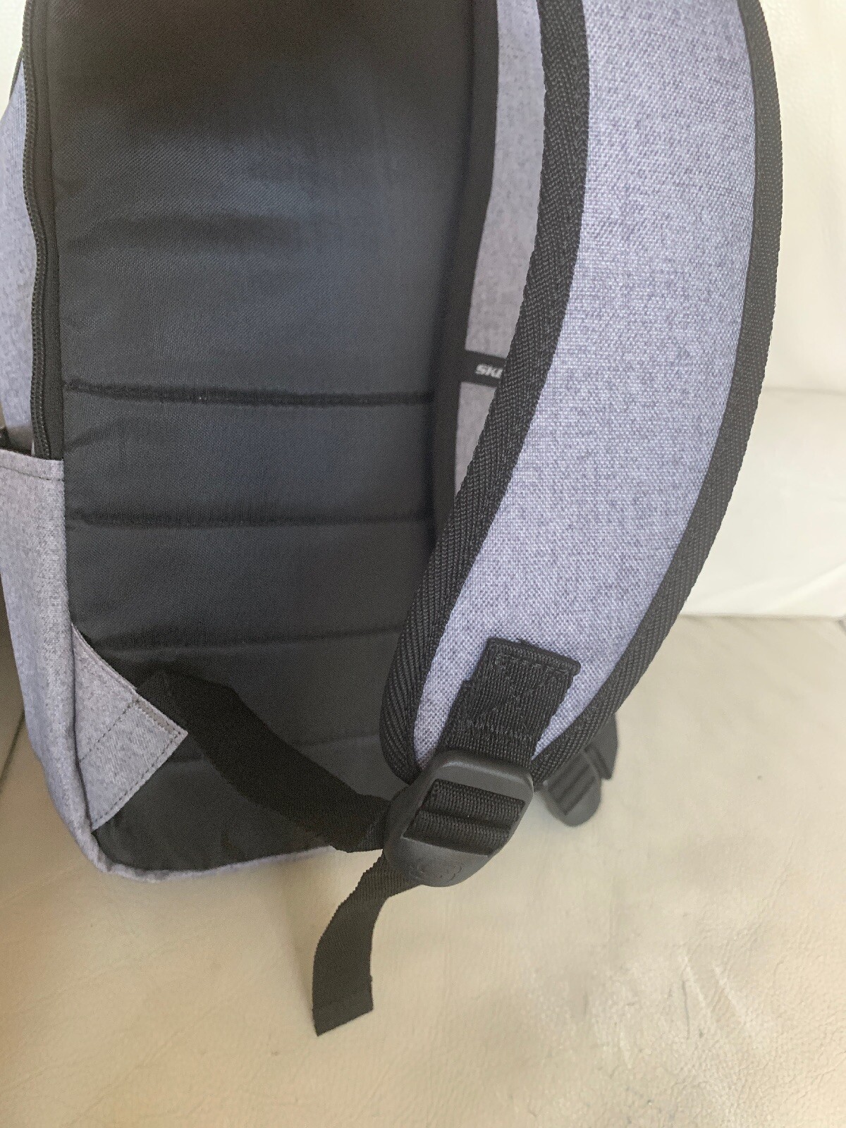Skechers Eclipse Backpack Gray & Black School Bag Laptop Pockets Lightweight