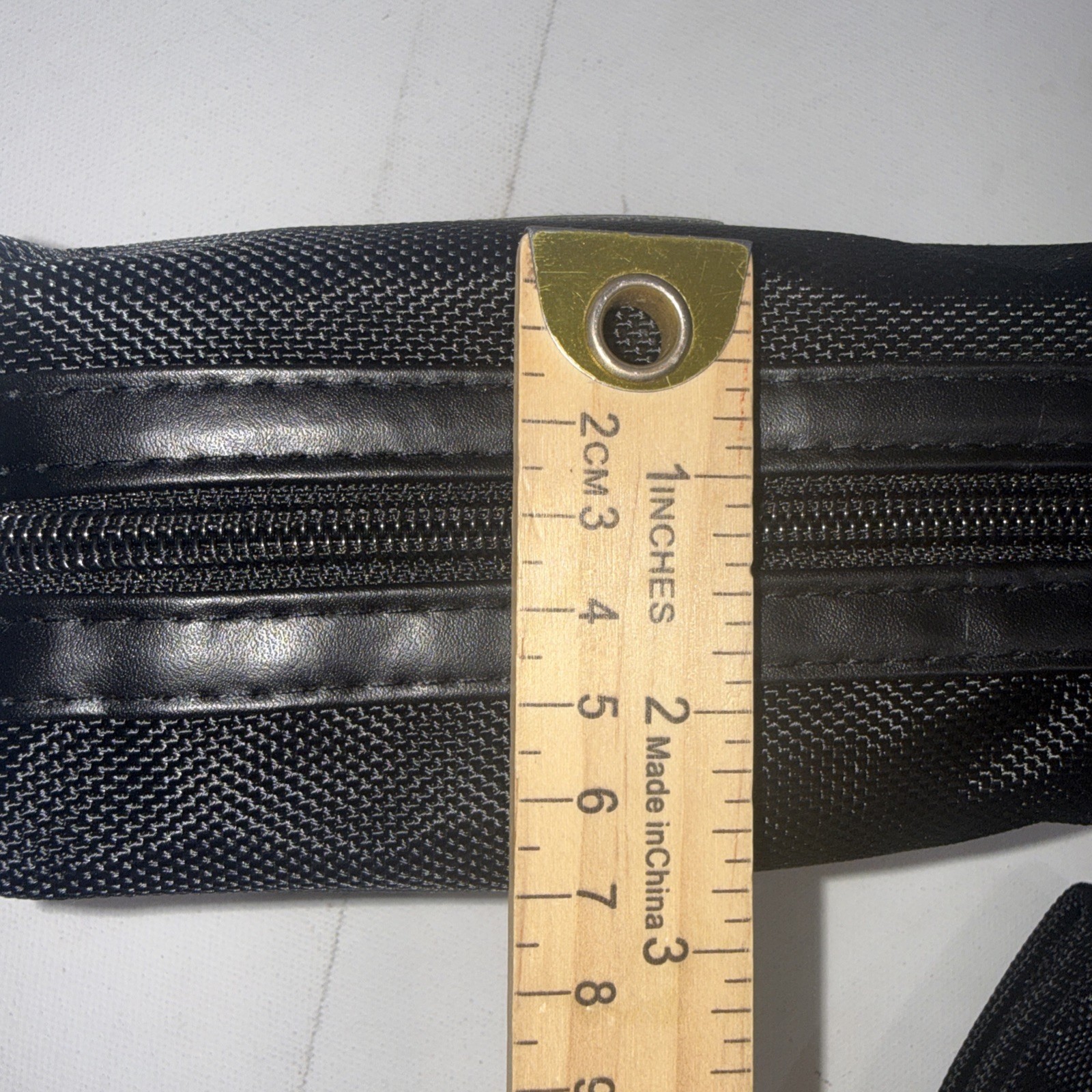 Tumi Delta Accessory Pouch Bag Zip Case Black Makeup Toiletry Travel & Eye Mask