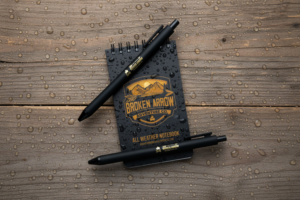 Waxed Canvas EDC Bundle, Notebook 3-Pack, Pen 6-Pack, EDC Pocket Organizer