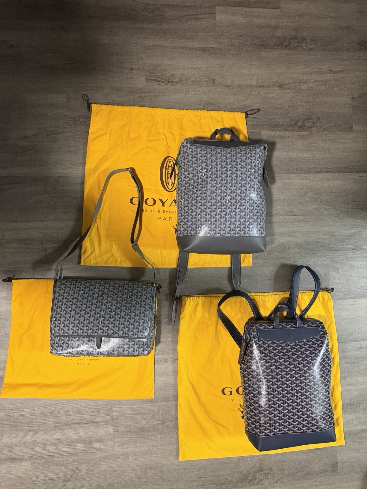 NEW Goyard Cisalpin Backpack Grey Authentic RARE Men’s w/ Dust Bag & Cards