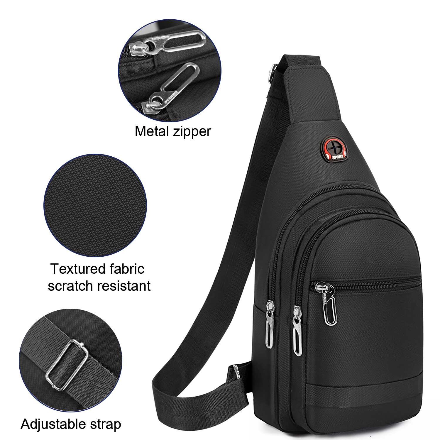Waterproof Men Women Sling Bag Chest Cross Body Travel Sport Small Shoulder Bag