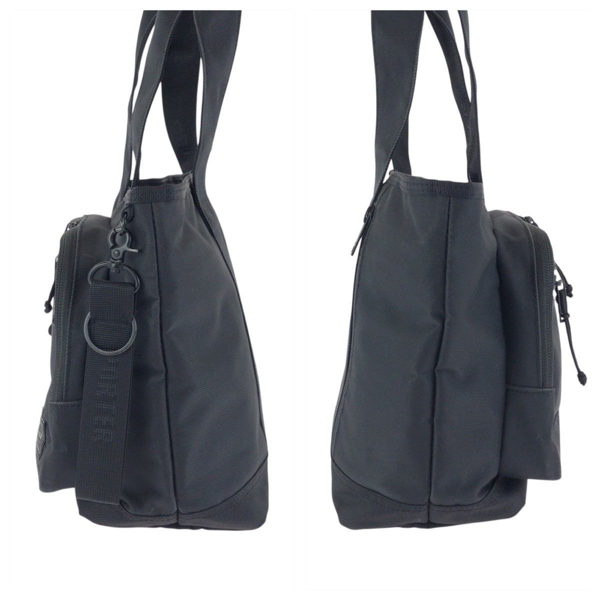 PORTER Front Tote Bag Handbag Black Nylon Yoshida Kaban Japan Men W26-34cm H22cm